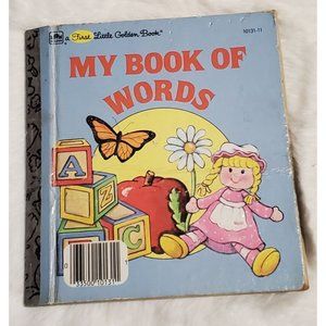 VTG First Little Golden Book My Book Of Words 1982 Vintage Antique Craft Damage